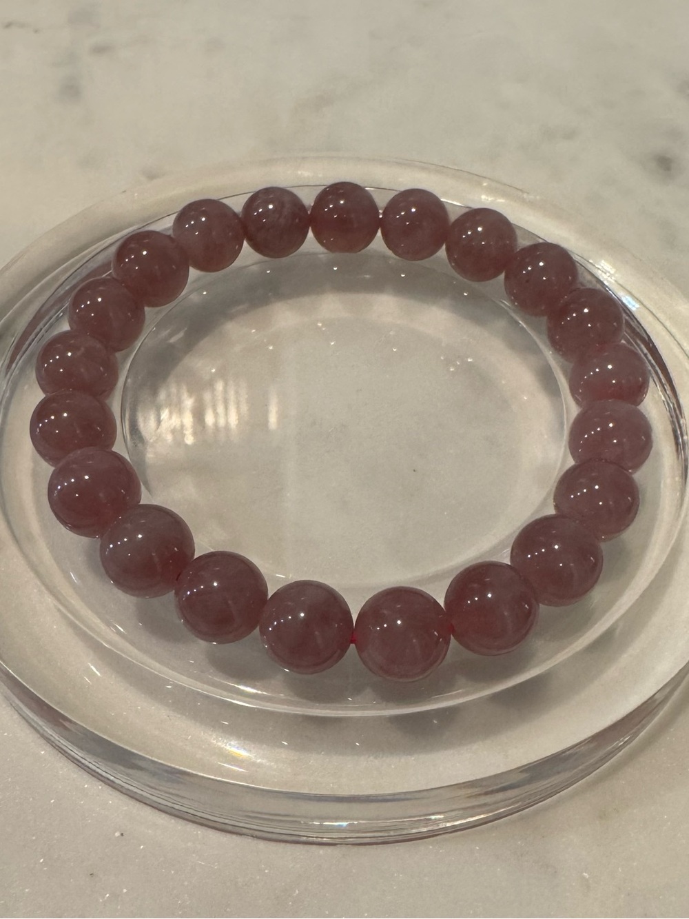 Madagascar Purple-Pink Quartz Beaded Stretchy Bracelet